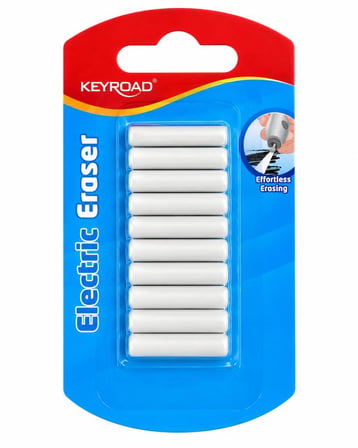 Keyroad Pilli Silgi (10 Adet Silgi Yedekli) Mavi + 10'lu Yedek Silgi