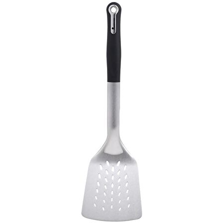 MasterPro 4859 Foodies Collection serisi Paslanmaz Çelik Oluklu Spatula,33,6x9,5x4,6 cm,PBT materyal
