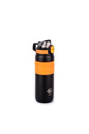 OKADI SİYAH PİPETLİ PASLANMAZ ÇELİK TERMOS 560ML