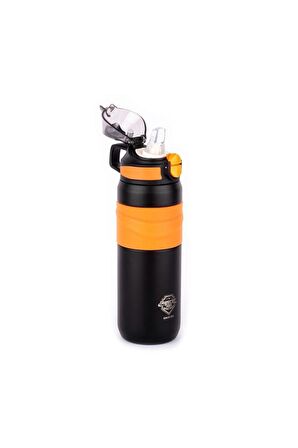OKADI SİYAH PİPETLİ PASLANMAZ ÇELİK TERMOS 560ML
