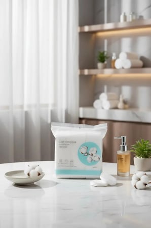 Miniso Lisanslı Çok Amaçlı Saf Makyaj Temizleme Pamuğu 19 Cm – %100 Pamuk Yumuşak Dokulu
