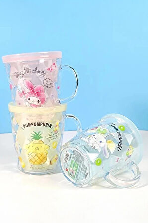 Sanrio Lisanslı Plastik Bardak (350Ml) -  Cinnamoroll -  Pompompurin - My Melody