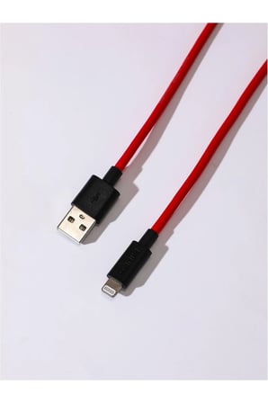 Miniso Lisanslı iPhone Hızlı Şarj ve Veri Kablosu – Dayanıklı TPE Kaplama ve Hareket Özgürlüğü Kırmızı 2M