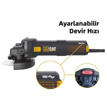 CAT DX3065 1400Watt 125mm Devir Ayarlı Profesyonel Avuç Taşlama 