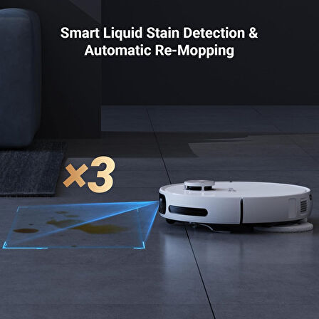 Ezviz RS20 Max Robot Süpürge, Hepsibirarada, Kendi Kendine Temizleme, 13000PA, Kameralı Devriye, Iki Yönlü Konuşma, Anti-Fırça Dolaşma, Kamera ve Lds Navigasyon, Sıcak Su 60°c, Otomatik Boşaltma