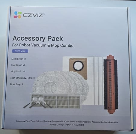 Ezviz RS20 Max Aksesuar Paketi Ana Fırça-Yan Fırçalar-Yüksek Verimli Filtre-Mop Bezleri-Toz Torbaları