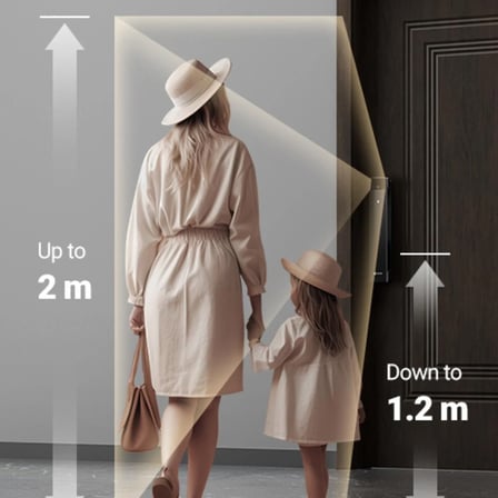 EZVIZ Akıllı Kilit Y3000FVP PLUS, Avuç İçi, 3D Yüz Tanıma, Parmak İzi, Şifre, Dahili Wifi ile Uzaktan Erişim, 8GB depolama, Gece Görüşü, Aktif İnterkom ve Çocuk Güvenliği