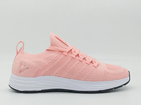 Peak Running EW0127H Kadın Açık Pembe Beyaz Kaymaz Taban Ortopedik Nefes Alabilen Garantili Rahat Hafif Günlük Sneaker Yürüyüş Koşu Spor Ayakkabısı