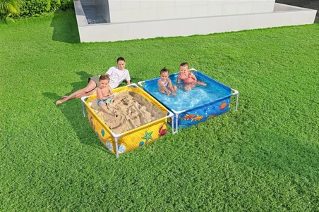 Bestway Prefabrik Havuz Prefabrik İkili Su ve Kum Oyun Havuzu 2.13 m x 1.22 m x 30.5 cm 561CF