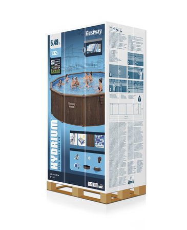 Bestway Prefabrik Havuz Hydrium Çelik Duvarlı Yerüstü Havuz Seti 5,49 m x 1,32 m 561CS