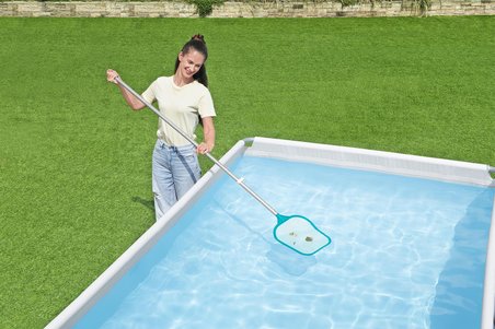 Bestway 58794 AquaClear Havuz Bakım Seti - Vakum, Süzgü Kepçe, Flatör, Test Şeritleri, Tamir Yamaları