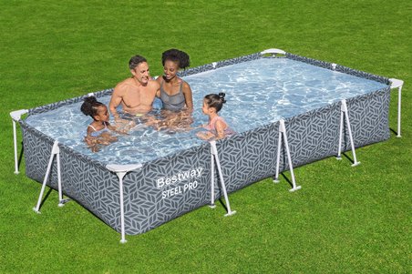 Bestway Prefabrik Havuz Steel Pro Prefabrik Yer Üstü Dikdörtgen Havuz 3,66 m x 2,01 m x 66 cm 561FT