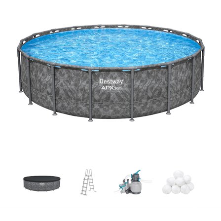 Bestway Prefabrik Havuz APX 365 Çember Prefabrik Havuz Seti 5,49 m x 1,32 m  561KC