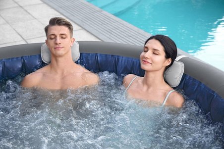 Lay-Z-Spa 6001T Santorini Smart HydroJet Pro  Enerji Tasarruflu Şişme Spa Havuzu, Mobil Uygulama Kontrollü, 5-7 kişilik