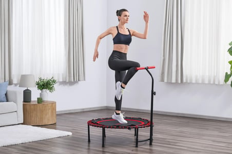 Bestway Aerobounce Egzersiz ve Fitness Trambolini Kırmızı 102cm x 135cm Tutma Kollu