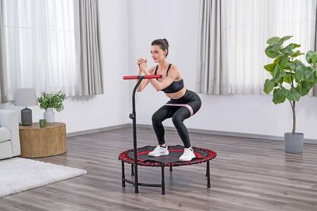 Bestway Aerobounce Egzersiz ve Fitness Trambolini Kırmızı 102cm x 135cm Tutma Kollu