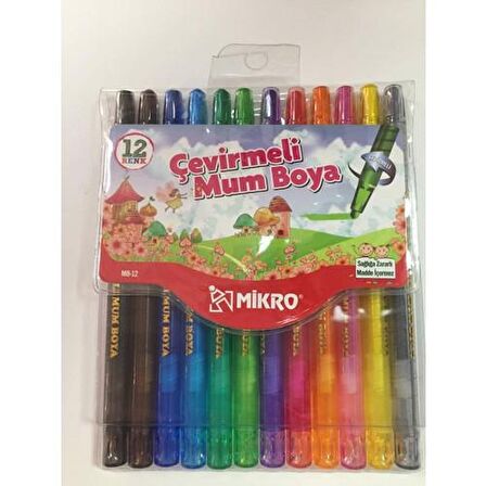 Mikro Cevirmeli Mum Boya 12'Li