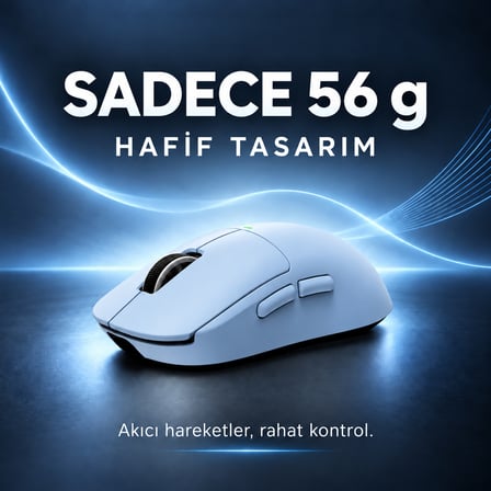 MCHOSE A5 V3 Blue 8K Hz Kablosuz Gaming Mouse ( MC-A5V3-3)
