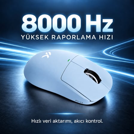 MCHOSE A5 V3 Blue 8K Hz Kablosuz Gaming Mouse ( MC-A5V3-3)