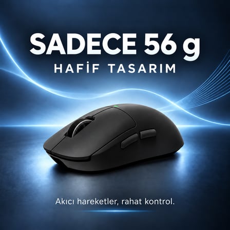 MCHOSE A5 V3 Black 8K Hz Kablosuz Gaming Mouse (HW-A5V3-4)