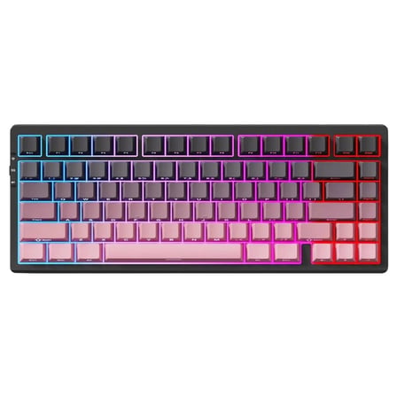 MCHOSE G75 Pro Black Pink %75 Matcha Latte Switch Hotswap RGB Kablosuz İngilizce Mekanik Gaming Klavye (G75-16A)