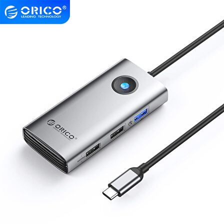 Orico Type-C to USB3.0 USB2.0 PD 60W HDMI 5in1 Çoklayıcı HUB, Gri, PW11-5P-SV