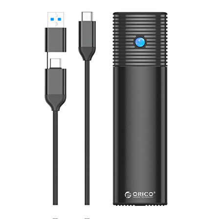 Orico USB3.2 Gen2 10Gbps 4TB M.2 NVME NGFF SSD Muhafaza Harddisk Kutusu, SATA PCIe M-Key B+M Key, 2230/2242/2260/2280, Siyah, PWEM2-G2-BK