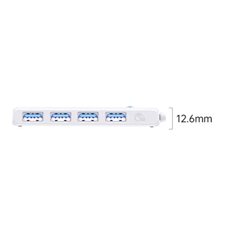 Orico 4 Portlu Type-C to USB 3.0 Yüksek hızlı 5Gbps HUB Çoklayıcı Beyaz