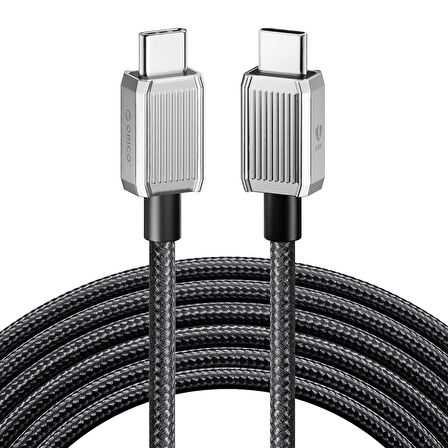 Orico 60W 3A PD Type-C to Type-C Hızlı Şarj ve Data Kablosu 1 Metre Siyah
