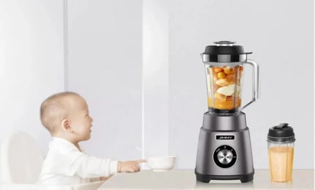 JIMMY B32 Kişisel Blender - Gri (700W, 0.9 Litre, 22.000 RPM, Paslanmaz Çelik Dörtlü Bıçak)