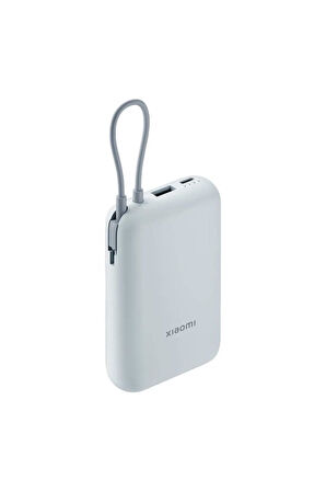 Xiaomi Power Bank 10000mAh mavi Entegre Kablo USB ve USB-C Portu 22.5W BHR9072GL