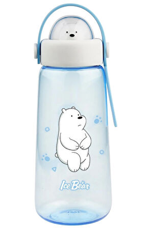 We Bare Bears Lisanslı Figürlü Plastik Şişe (600Ml) - Kutup Ayısı