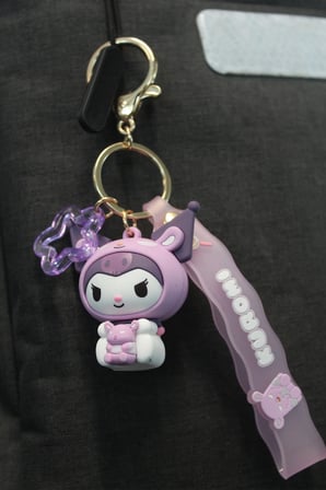 Sanrio Lisanslı Sevimli Hayvan Serisi Anahtarlık – Kuromi Cinnamoroll Çanta Süsü 6 Cm