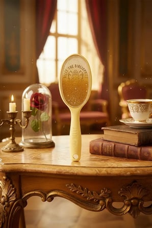 Disney Lisanslı Prenses Belle Glitterlı Saç Fırçası – Işıltılı Kolay Tarama Sağlayan 22,8 Cm