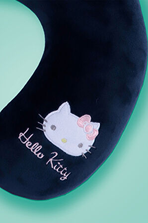 Sanrio Lisanslı Hello Kitty Lisanslı Boyun Yastığı,Seyahat Yastığı - Lacivert
