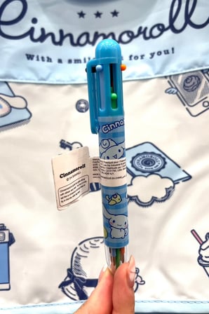 Sanrio Lisanslı Cinnamoroll 6 Renkli Çoklu Kalem 14 Cm – Eğlenceli Pratik Tasarım