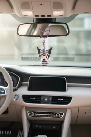 Sanrio Lisanslı Kuromi Şanslı Kehanet Serisi Araba Süsü 6 CM