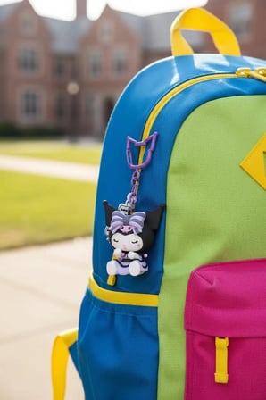 Sanrio Lisanslı Kuromi Şanslı Kehanet Serisi Araba Süsü 6 CM