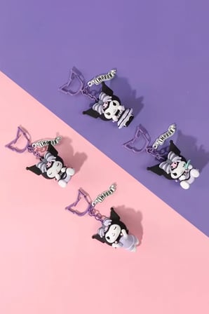 Sanrio Lisanslı Kuromi Şanslı Kehanet Serisi Araba Süsü 6 CM
