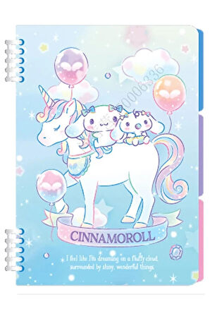 Sanrio Lisanslı B5 Telli Defter (36 Yaprak) - Cinnamoroll ile Hayal Dünyasına Yolculuk