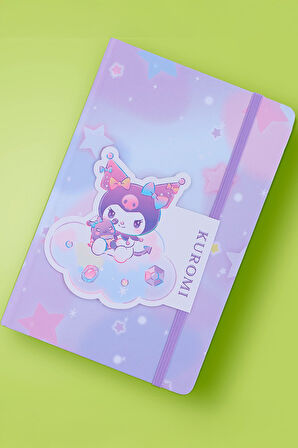 Sanrio Lisanslı A5 Lastikli Ciltli Defter (80 Yaprak) - Kuromi