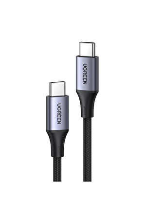 Ugreen Usb-c 240w Örgülü Hızlı Şarj Kablosu, 1 Metre, Siyah - 15311
