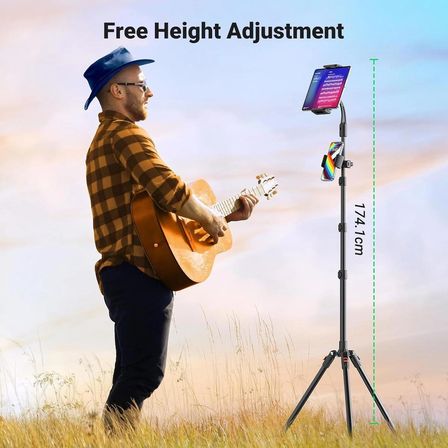 UGREEN 15645 LP585 4.7"-12.9" 72-172cm Profesyonel Yer Tipi Mikrofon ve Telefon Ayarlanabilir Tripod