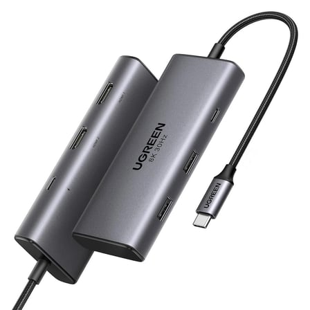 Ugreen Type-C to 2*USB 3.0 1*Type-C 2*HDMI 8K/30Hz 100W PD Güç Girişi Çoklayıcı Hub Adaptör