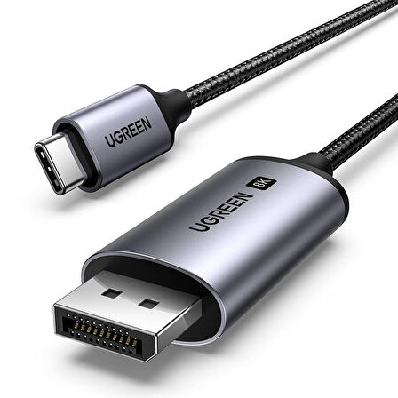 UGREEN 25158 CM556 USB-C to DisplayPort Kablosu 2 Metre 8K 60Hz & 4K 240Hz Destekli