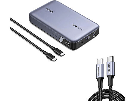 UGREEN 20.000 mAh 100W PD Hızlı Şarj Powerbank 2xUSB-C 1xUSB-A 25188