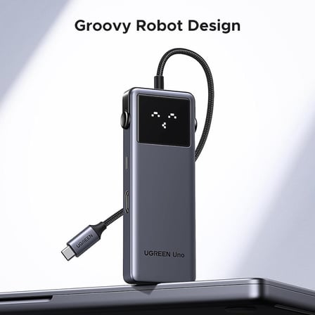 UGREEN Uno USB C Hub 10Gbps 4K@60Hz HDMI LED Ekran 2xUSB-A 2xUSB-C PD 100W - OUTLET