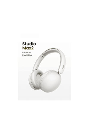 HiTune Max2 Yapay Zeka Destekli Gürültü Engelleyici Kablosuz Kulak Üstü Kulaklık Beyaz
