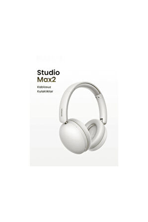 HiTune Max2 Yapay Zeka Destekli Gürültü Engelleyici Kablosuz Kulak Üstü Kulaklık Beyaz