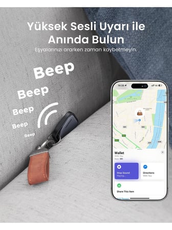 reen Smart Finder Bluetooth Akıllı Takip Cihazı (Yalnızca Apple Uyumlu), 45297